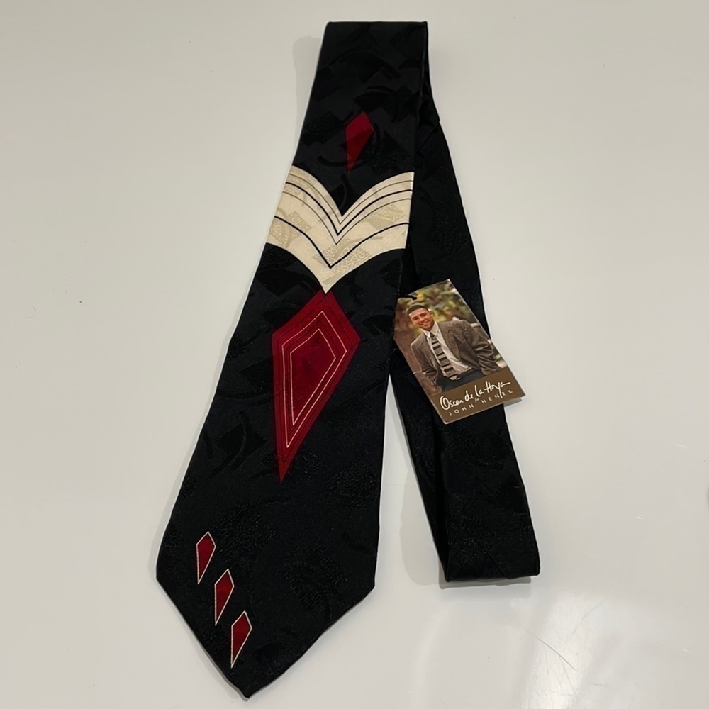 Vintage John Henry Mid Century Modern Tie-Oscar De La Hoya ; Famous Boxer) NWT